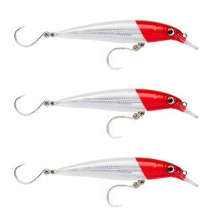 3x Rapala 14cm Saltwater X Rap Long Cast Sink Minnow Fishing Lures - Redhead
