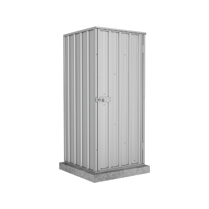 Absco Sheds 0.78 x 0.78 x 1.80m Zincalume Basic Single Door Garden Shed