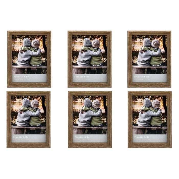 6PK Frankie & Me Window Wooden 6x8'' Picture Frame Home/Office Photo Decor Oak