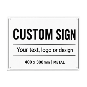 Pinnacle 400 x 300mm Metal Custom Sign