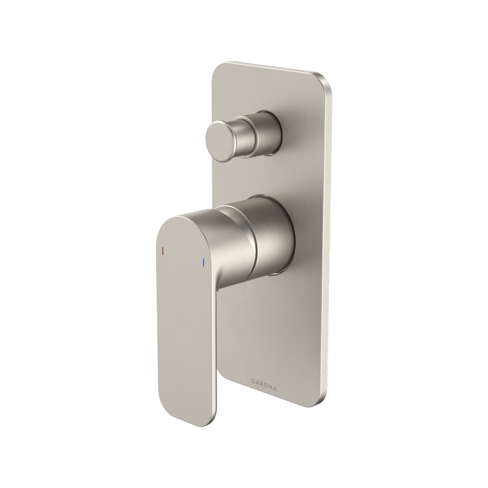 Luna Brushed Nickel Bath/Shower Mixer With Diverter - Bunnings Australia