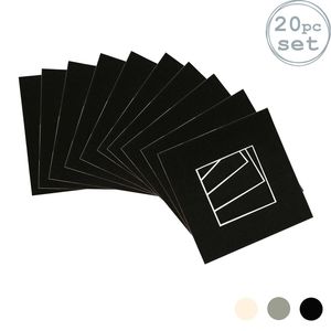 20x Picture Photo Mounts - To Fit Frame Size 8 X 8" For Image Size 4 X 4"