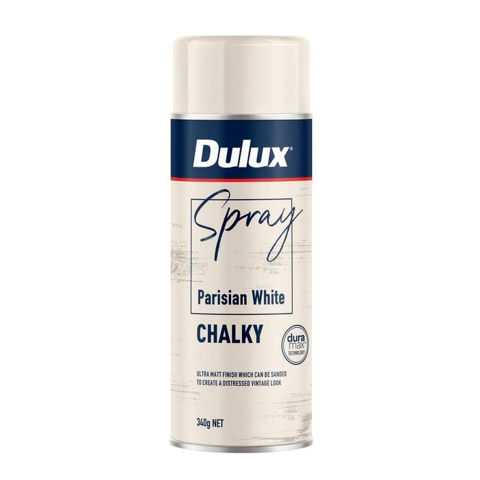 Dulux 340g Parisian White Chalky Spray Paint