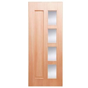 Woodcraft Doors 2040 x 820 x 40mm Clear Safety Entrance Door FED07