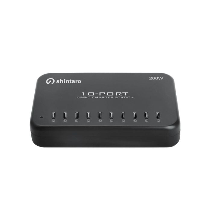 Shintaro 200W 10-Port GaN USB-C Charger - Simultaneous Fast Charging