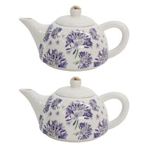 2PK LVD Agapantha 19.5cm Teapot Porcelain Decorative Tea Brewing Pot