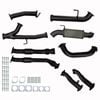 Toyota Landcruiser Exhaust 200 Series 4.5L V8 Twin 3" To Single 3.5" Turbo Back Cats & Rear Muffler Black Aluminised Steel