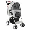 Costway Pet Stroller Travel Carrier Cat Dog Black 15kg Grey