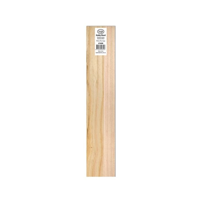 Boyle 915 x 75 x 1mm Hobby Wood Sheet