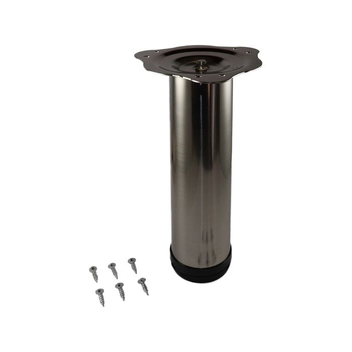 Adoored 60 x 230mm Brushed Nickel Round Table Leg