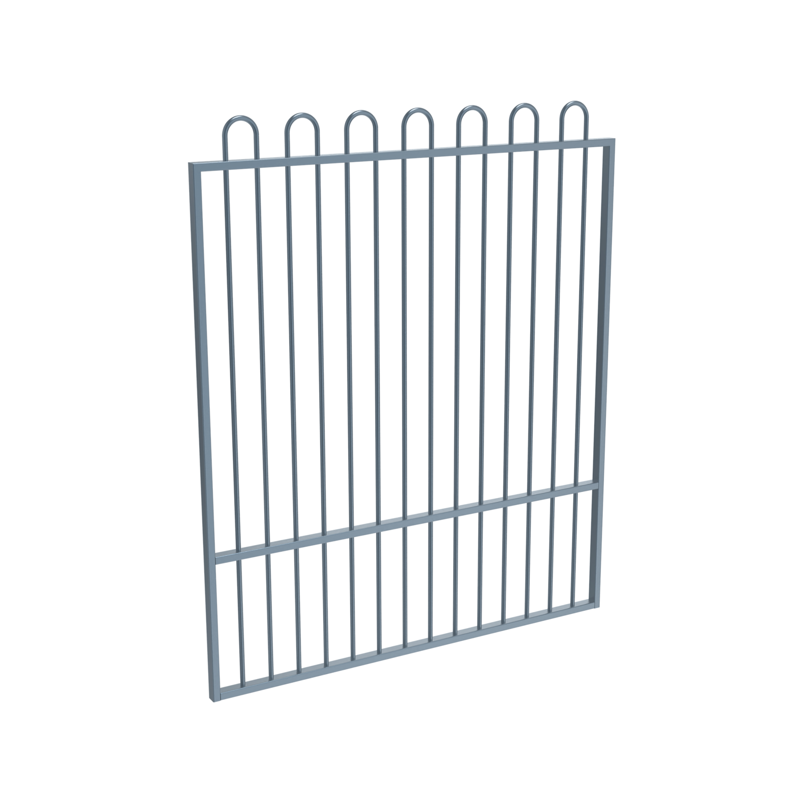 ProtectorAl 1201 - 1500 x 1800mm Deep Ocean Aluminium Garden Gate Loop Top With Mid Rail