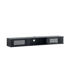 Clancy Wall Mount Entertainment TV Unit Floating 2 Doors 180cm Black