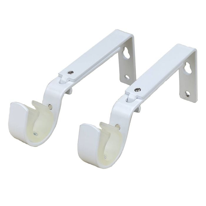 Pillar 25/32mm White Adjustable Universal Curtain Rod Bracket