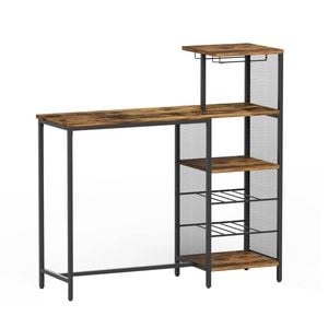 Artiss Bar Table Multi-Level Storage 122cm
