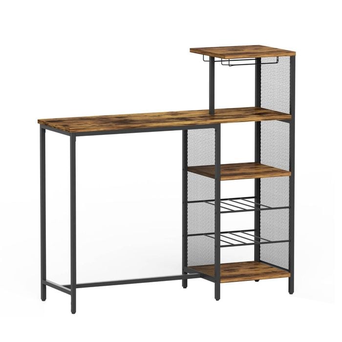 Artiss Bar Table Multi-Level Storage 122cm