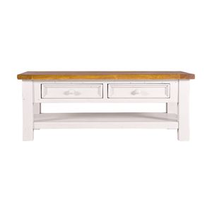1825 Interiors Tuscan 2 Drawer Coffee Table Furniture Two Tone 120x60x45cm