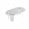 P&P Transparent Oval Acrylic Coffee Table With Clear Design For Modern Open Living Spaces