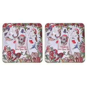 Banksia Red Christmas in a Gum Tree Tin Handmade Caramel Fudge 150g - 2 Pack