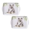 2pc Ashdene Bush Buddies Melamine 21x14.2cm Scatter Tray - Koala