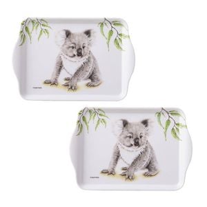 2pc Ashdene Bush Buddies Melamine 21x14.2cm Scatter Tray - Koala