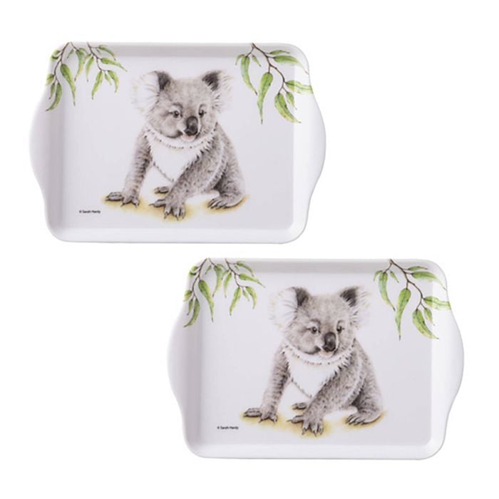 2pc Ashdene Bush Buddies Melamine 21x14.2cm Scatter Tray - Koala