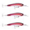 3x Rapala 16cm X Rap Magnum Xtreme Shallow Dive Troll Fish Lures - HD Real Red