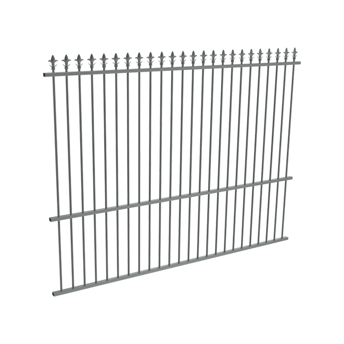 ProtectorAl 2400 x 1800mm Monument Aluminium Spear Top Pool Fence Panel With Mid Rail