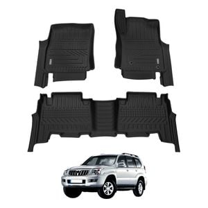 AUSGO Car Floor Mats for Toyota Landcruiser Prado 120 GX/GXL/Pilbara/Standard Auto-Trans 2003-2009 All-Weather Floor Liners