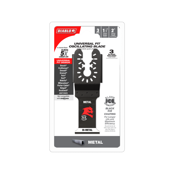 Diablo 32mm Universal Bi-Metal Multi-Tool Blades for Metal - 3 Pack
