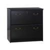 Maestro Furniture Norwich Modern Wooden 2-Drawer Lateral Filing Cabinet Storage - Black Oak