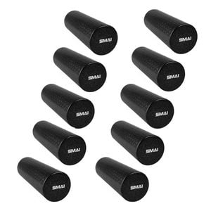 Smai Foam Roller - Half Length Firm - Bulk 10 Pack - Black