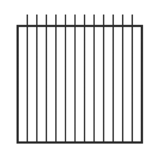 RapidFence Sqaure Tube Driveway Gate 1500x1470mm BLK