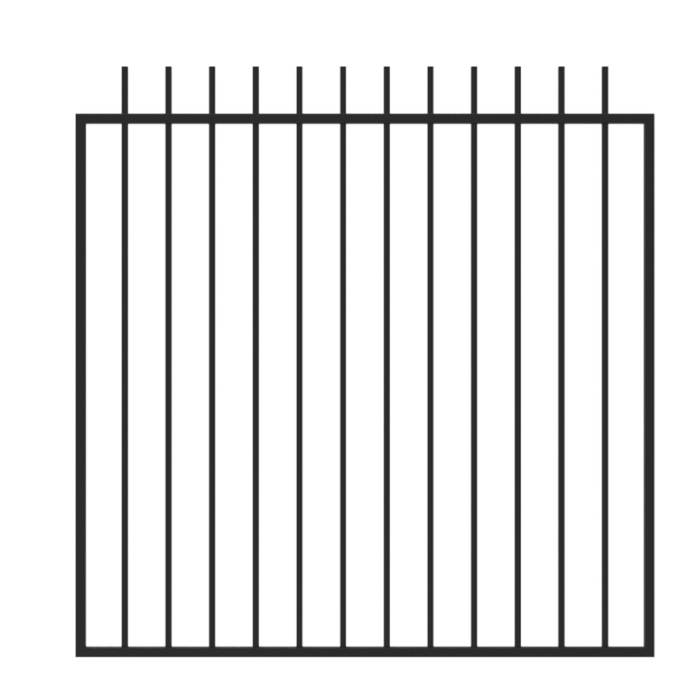 RapidFence Sqaure Tube Driveway Gate 1500x1470mm BLK