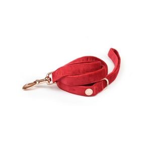 Holly & Co Lover Red 125cm Stylish Velvet Dog Lead / Leash