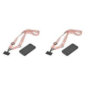 2PK Annabel Trends Stylish Hands-Free Accessory Phone Strap Lanyard Pink