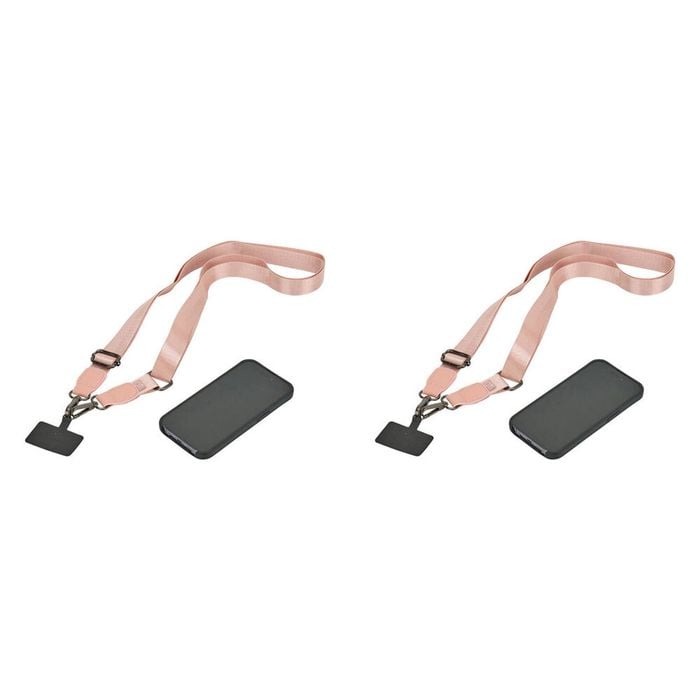 2PK Annabel Trends Stylish Hands-Free Accessory Phone Strap Lanyard Pink