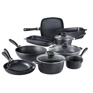 Stone 10 Piece Cast Aluminium Cookware Set With Wok Baccarat