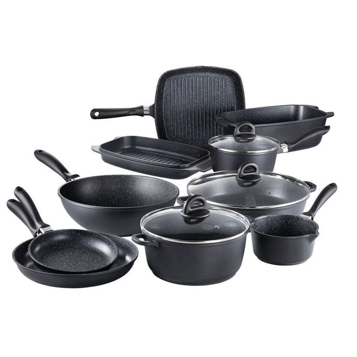Baccarat Stone 10 Piece Cast Aluminium Cookware Set With Wok