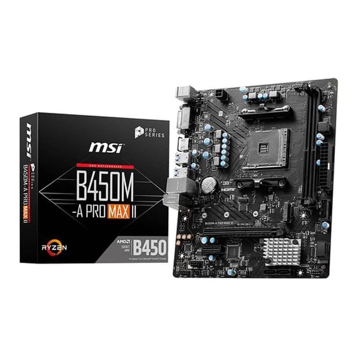 MSI B450M-A PRO MAX AM4 Micro-ATX Motherboard [B450M-A PRO MAX II]