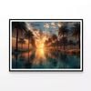 Sunset over the Sea  Print 100% Australian Made 90x60cm  (Poster)
