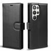 Tough On for Samsung Galaxy S24 Ultra Wallet Leather Case Black