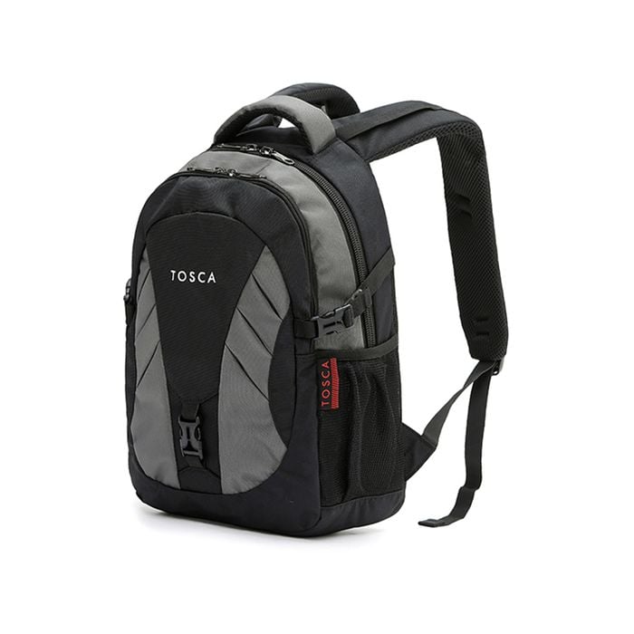 Tosca 20l/42x27x17cm Padded Multi Compartment Backpack - Grey/black