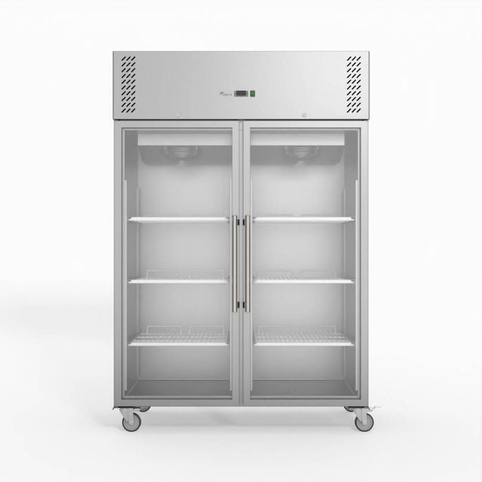 Fed-x S/s Two Full Glass Door Upright Freezer  - Display Freezers (xurf1200g2v)