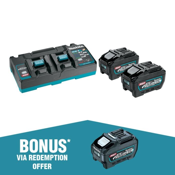 Makita 40Vmax XGT Battery and Charger Starter Pack (2x5.0Ah)