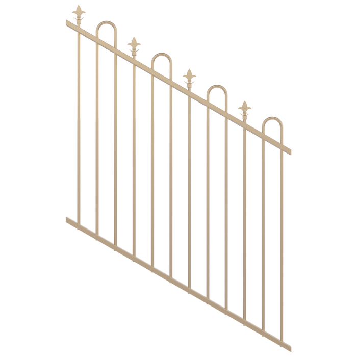 ProtectorAl 0350-1200W x 1200H Primrose Loop & Spear Top Pool Fence Panel Raked 16-30º