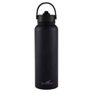 Sprinkler Bella Sipper Insulated Drink Bottle Keeps Drinks Cold 12hr 1L Black