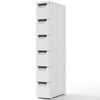 Costway 6-drawer Rolling Tallboy Narrow Storage Cabinet Organizer Unit