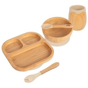 Tiny Dining 5pc Bamboo Segmented Baby Weaning Set