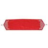 Embroidered Faux Silk Table Runner 33 x 135 cm Eve Red Silver