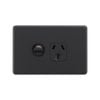 DETA Black Matte S-line Single Power Point